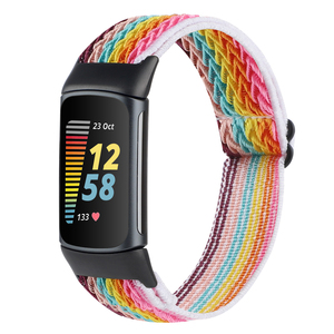 Bracelet de montre élastique en Nylon pour <span class=keywords><strong>Fitbit</strong></span> <span class=keywords><strong>Charge</strong></span> <span class=keywords><strong>5</strong></span> Bracelet respirant en Nylon <span class=keywords><strong>Sport</strong></span> Solo - Product Image 6