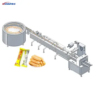 Puff Bar Wafer CuộN Wafer Stick gạo Ngô đùn puffing máy đóng gói thực phẩm