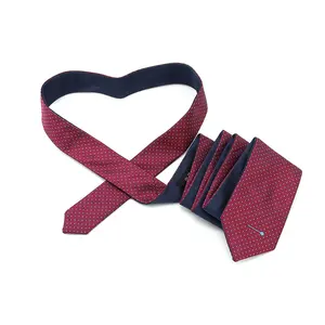 سلسلة مطاعم الوجبات السريعة ، ربطة عنق رجالي من البوليستر المنسوجة ، نقطة ضيقة للبيع بالجملة ، ربطة عنق مخصصة قابلة للعكس على الوجهين