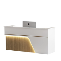 Comptoir de réception moderne et minimaliste pour hôtel, bureau, caisses de paiement – Mobilier commercial durable et brillant de forme carrée