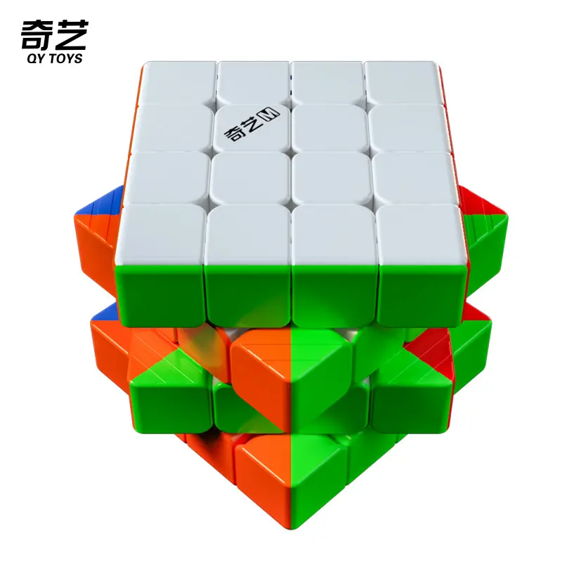 QiYi M Pro 4x4x4 קובייה מגנטית QY צעצועי 4 שכבות ללא מדבקות מהירות מג'יקו קובו מקצוע ילדים צעצועים חינוכיים עם מגנטים