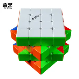 奇艺M Pro 4x4x4磁性立方体QY玩具4层无贴速度Magico Cubo专业儿童益智玩具带磁铁