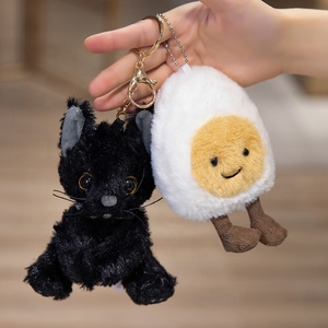 Llavero de peluche negro adorable al por mayor, colgante de animal de peluche suave para bolso, regalo OEM - Product Image 1
