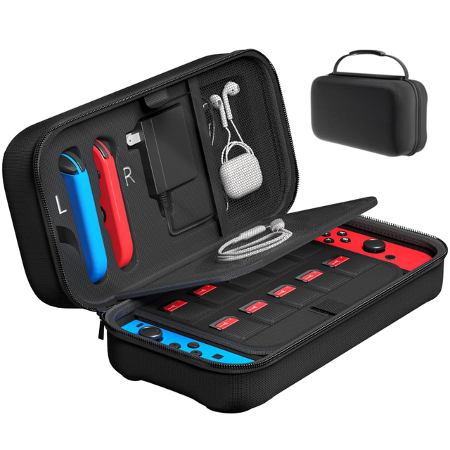 Multi-functional EVA Carrying Case for Nintendo Switch/Oled Controller Accessories Bag Charger Card Portable Storage Bag