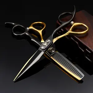 Tesoura de corte de cabelo para barbeiro profissional, tesoura Titan para cabeleireiro e cabeleireiro