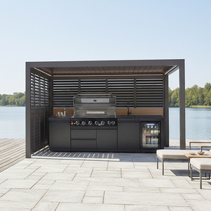 <span class=keywords><strong>Cucina</strong></span> Esterna Personalizzata Nera/Grigia per Giardino/Patio, Resistente alle Intemperie, in Acciaio Inox 304 <span class=keywords><strong>con</strong></span> Pergola - Product Image 3