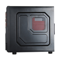 Boîtier PC ATX tour moyenne double panneau frontal USB double audio HD Boîtier d'ordinateur de bureau