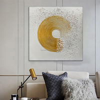 Original 100% illustration faite à la main photo haut de gamme mur art toile or texture grand abstrait 3d mur pierre peinture fait maison
