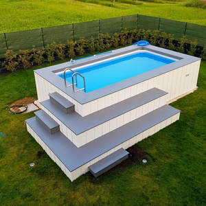 Piscina de fibra de vidrio para niños, tamaño pequeño, para exteriores, sobre el suelo, kit de piscina, lista para enviar - Product Image 2