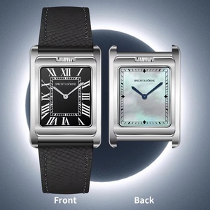 2025 New Double Face Square <b>Watch</b> for Men Sports <b>Watches</b> Overturn Stainless Steel Sapphire Crystal 50M Waterproof - Product Image 1