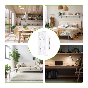 <span class=keywords><strong>Prise</strong></span> murale intelligente universelle <span class=keywords><strong>double</strong></span> sortie Tuya WiFi de haute qualité avec commande vocale Alexa pour la rénovation de maisons intelligentes en Amérique du Sud - Product Image 5