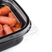 Conteneur alimentaire transparent ventilé en PET personnalisé pour fruits, légumes et fruits de mer, de qualité alimentaire, écologique, pour fraises et raisins