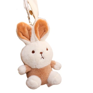 Porte-clés mignon en coton en peluche thé au lait lapin sac pendentif créatif <span class=keywords><strong>ours</strong></span> et lapin Animal mignon en peluche lapin porte-clés - Product Image 3