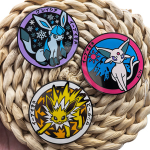 Bonito Pin de <span class=keywords><strong>Eeveelutions</strong></span> de Pokémon en Esmalte, Broche Metálico de Vaporeon, Jolteon, Sylveon, Pin para Solapa, Decoración para Mochila, Insignia Coleccionable, Regalo - Product Image 3