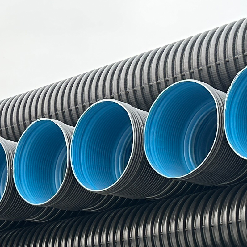 Wholesale SN8 300mm HDPE Double Wall Corrugated PE Drainage Hose Competitive Moulded HDPE Plastic Culvert Pipe Plastic Tubes