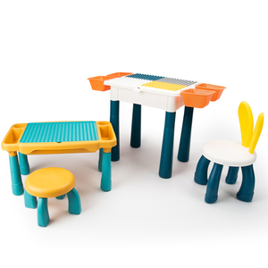 Grosir mainan meja belajar bayi <span class=keywords><strong>multi</strong></span> fungsi blok bangunan anak-anak meja permainan bayi - Product Image 4