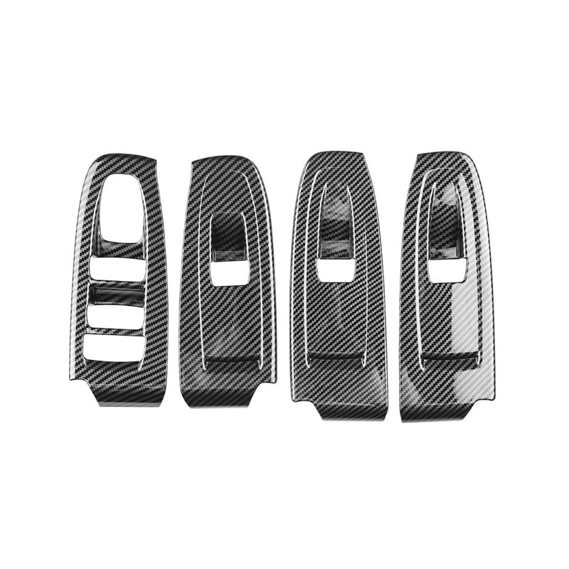 Embellecedor de la cubierta del interruptor de la ventana derecha con apariencia de fibra de carbono