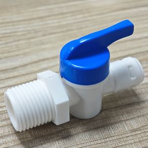 Válvula de bola de 4 a 2 puntos con rosca externa para purificador de agua, conector de tubería de PE de 1/2 pulgada, presión de funcionamiento de 100 Psi - Product Image 3