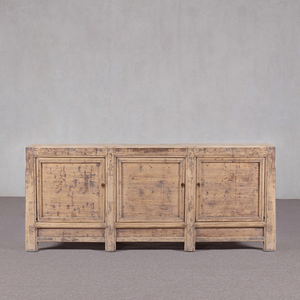 Buffet à 3 portes en <span class=keywords><strong>bois</strong></span> vieilli, <span class=keywords><strong>console</strong></span> de rangement basse de style rustique campagnard - Product Image 1