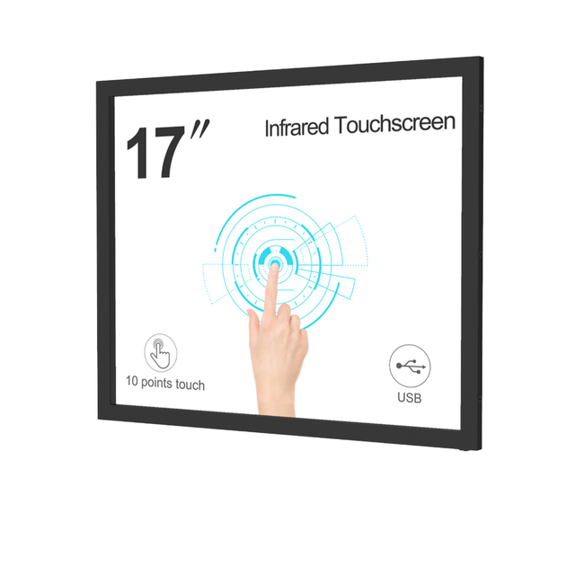 Touch New 17/21.5 Inch IPS Capacitive LCD LED USB IR Touch Frame 16:9/4:3 Aspect Ratio LVDS/EDP Interface Business Monitor Black