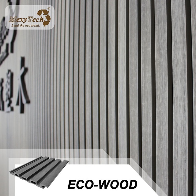 Moisture-Proofwood Effect Upvc External Wall Cladding Wooden  Cladding on Exterior Concrete Walls