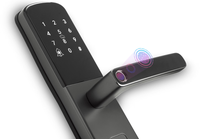 Serrure intelligente à empreintes digitales BS501E pour poignée de porte d'ordinateur portable avec écran OLED, alimentation par batterie/USB