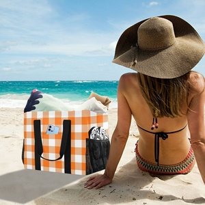 กระเป๋าเก็บความเย็นขนาดใหญ่ลาย Aloha Hawaii Design พร้อมเคลือบลามิเนต พิมพ์ลายตามสั่ง กระเป๋าช้อปปิ้งโพลีเอสเตอร์แบบใช้ซ้ำได้ - Product Image 5