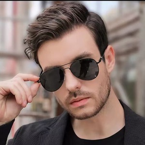 Lunettes de soleil pilote polarisées UV400 ovales à monture intégrale pour homme - Product Image 5