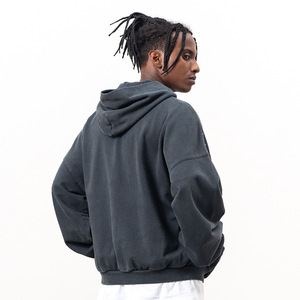 Sweat-shirt en coton pré-rétréci Vintage Acid Wash Distressed Brodé pour homme - Product Image 3