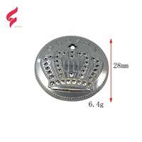 Pendentifs personnalisés pour enfants en alliage de zinc plaqué or avec logo de marque, étiquettes de bijoux avec anneau en O et plaques gravées pour bijoux et vêtements
