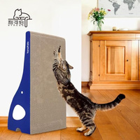 Griffoir pour chat en carton ondulé durable, design moderne, motif dauphin, populaire, meilleures ventes, modèle 2