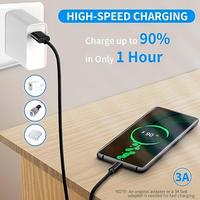Usb3.0 5Gbps 3A 60W Câble USB personnalisé de type C Câble de charge super rapide