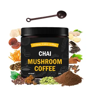 Private Logo Organic Mushroom Extracts Masala Chai Spices Mushroom Chai Coffee