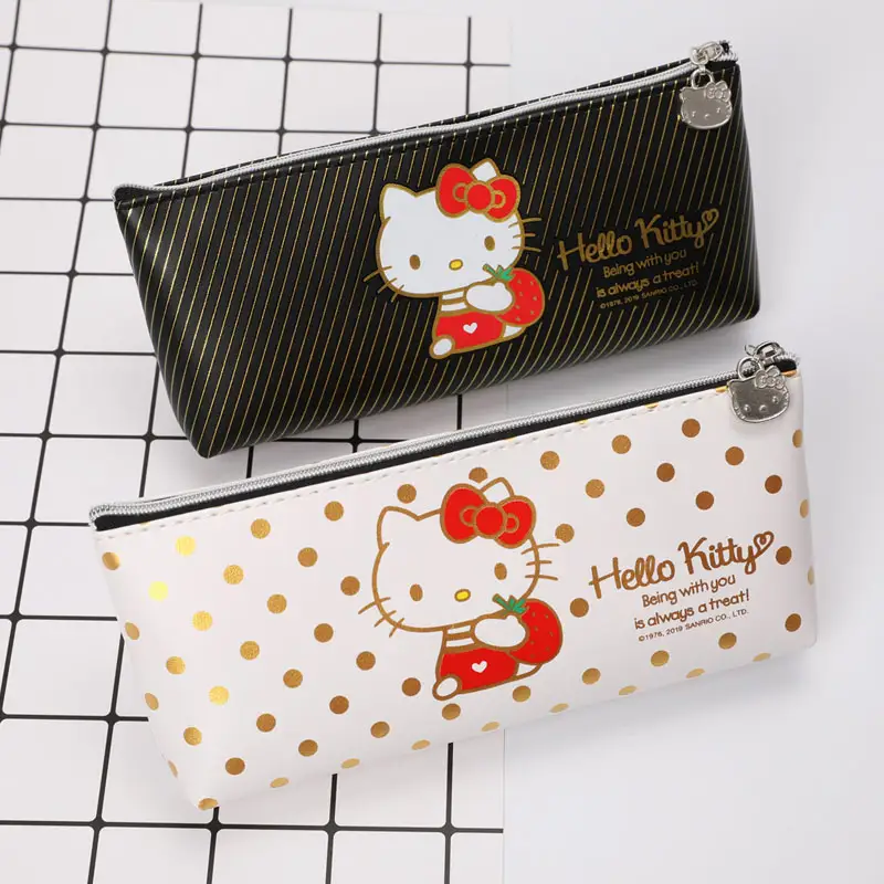 TOPSTHINK Girls hello kitty cosmetic multi function special zipper buckle cute makeup bag pencil pouch