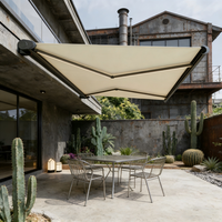 Auvent rétractable motorisé pour extérieur, télécommande, auvent de jardin, auvent de véranda, auvent cassette complet, protection solaire
