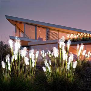 Lampe à fibres optiques solaires LED d'extérieur, IP65 étanche, DC 12V, matériau PVC, décoration de jardin avec télécommande - Product Image 1