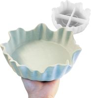 Moule à plateau irrégulier en résine époxy pour bricolage Plateau de stockage de fruits en ciment Moule en silicone