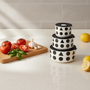 Juego de Tres Recipientes de Cerámica Resistentes al Calor, Aptos para Microondas, con Tapa Hermética, para Almuerzo en el Trabajo/Hogar, Caja de Regalo - Product Image 5