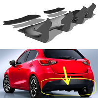 Car Rear Bumper Spoiler Lip Diffuser Modification Part For Mazda 2 Hatchback 2015-2017 Bumper Protector Cover Car Accessories