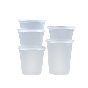 Vasos desechables para sopa con tapa, forma cilíndrica, para comida para llevar, picnic y uso en exteriores. - Product Image 1