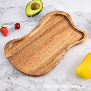 Acacia Wood Serving <b>Tray</b> 30x19.8cm <b>Large</b> Size For Coffee Tea Hotel Use - Product Image 5