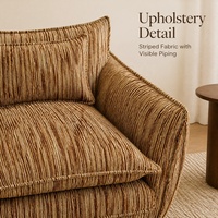 Fauteuil pivotant moderne en tissu avec coussin en éponge et base en acier inoxydable, fauteuil d'appoint pour hall d'hôtel, salon