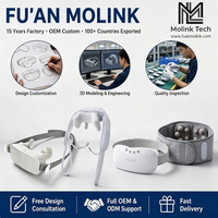 Masseur oculaire intelligent avec compression thermique, vibration, musique Bluetooth, contrôle de la minuterie et 5 modes pour les yeux fatigués, les yeux secs et le sommeil