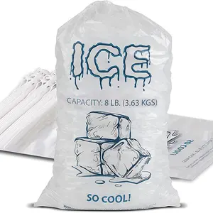 Hot Sale Custom Printing Clear Ice Cube Packaging Bags Frozen Bag