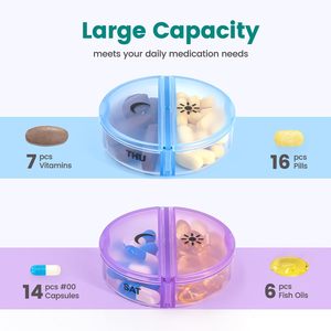 Weekly Medicine <b>Storage</b> Organizer Pill <b>Box</b> Holder Container Pill Case Medicine Tablet Portable Dispenser Organizer - Product Image 5