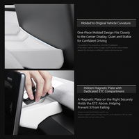 Organisateur de console centrale en silicone souple et durable pour Tesla Model Y 2025 (version rafraîchie) - Boîte de rangement pour tableau de bord ETC