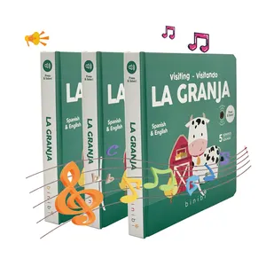 Design personalizzato all'ingrosso apprendimento animal Sound Book modulo Audio premere il libro sonoro del pulsante per i bambini
