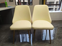 Nouvelle arrivée 2025, chaise de salle à manger nordique de couleur personnalisée, pieds dorés, métal, luxe, moderne
