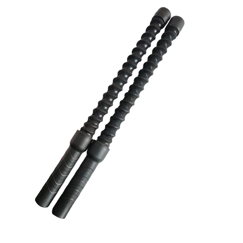 Heavy Duty Steel Core Cordless Battle Ropes 50ft Black Integrated Gym Trainer Home Fitness Durable Muscle Strength 1kg