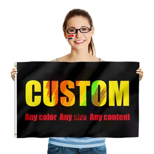 Advertising Banners Flags Makers Logo Advertising Custom Feather Printing Made Tear Drop 3x5FT Customized Flag